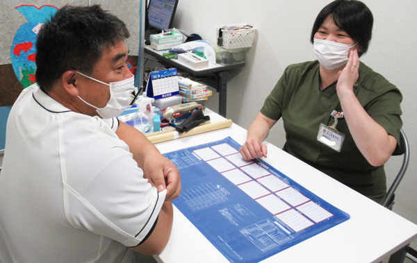 ST(言語聴覚士)さんと服薬状況の(嚥下)確認